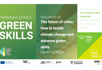 WEBINAR THE FUTURE OF CITIES: How to tackle climate change and enhance green skills